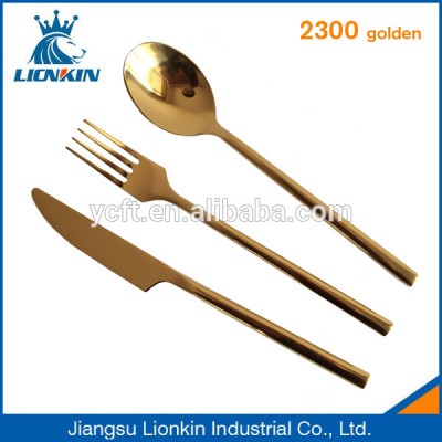 2300 golden stainless steel cutlery,PVD glossy finish