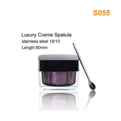 luxury silver stainless steel facial creme spoon