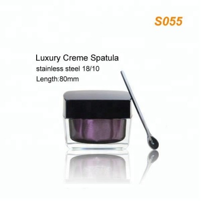 luxury silver stainless steel face creme spoon