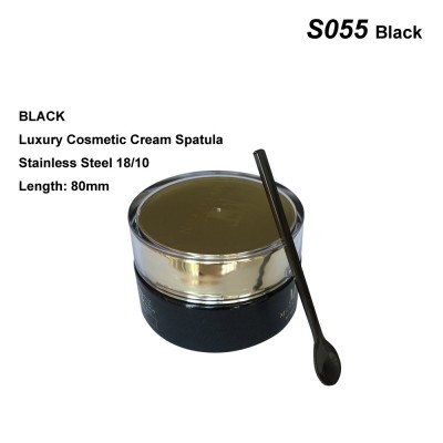 Luxury black cosmetic facial creme spatula