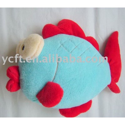 07062 fish shaped stuffed plush decorative pillow