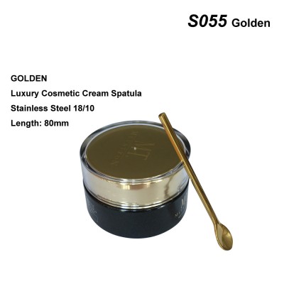 gold stainless steel skincare spatula